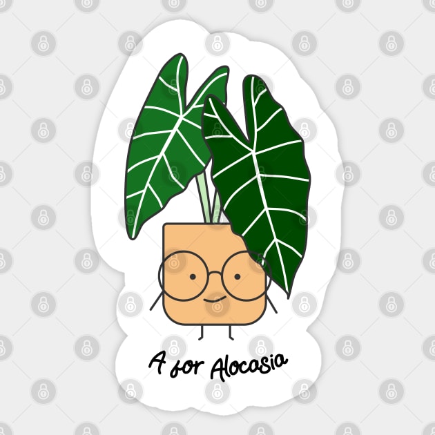 A for Alocasia Sticker by Home by Faith